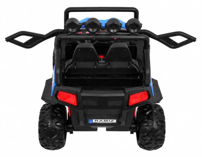 Grand Buggy Strong Lift pro děti Modrá + pohon 4x4 + dálkové ovládání + nosič zavazadel + rádio MP3 + LED dioda