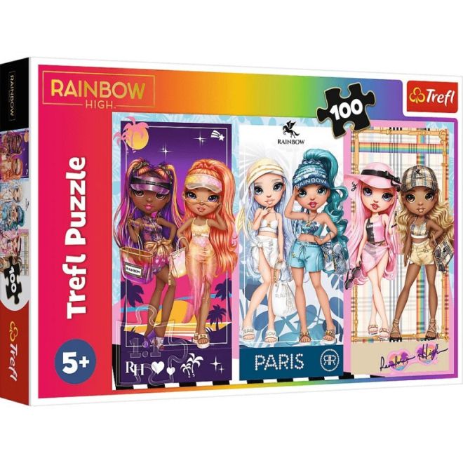 Puzzle 100 dílků Duhové panenky Rainbow High
