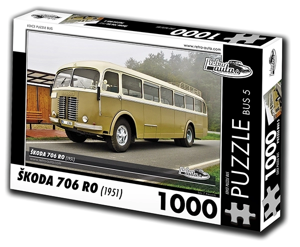 RETRO-AUTA Puzzle BUS č.5 Škoda 706 RO (1951) 1000 dílků