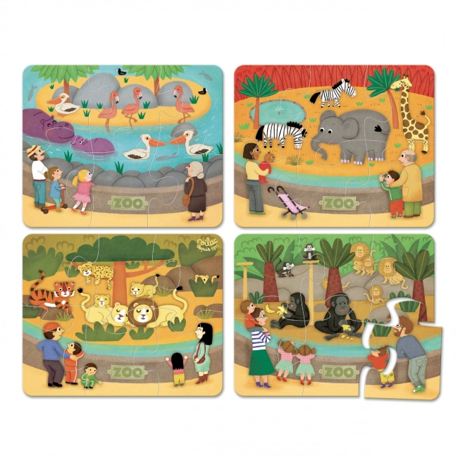 Vilac Dřevěné puzzle Zoo