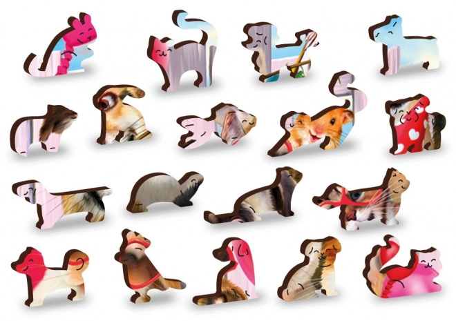 Wooden City Dřevěné puzzle Čas na párty 2v1, 150 dílků EKO