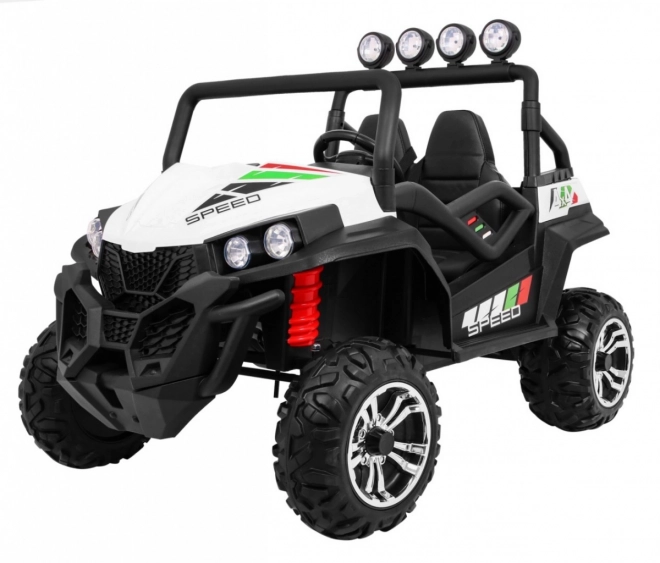 Dětská terénní buggy Grand Lift Bílá + pohon 4x4 + dálkové ovládání + nosič zavazadel + rádio MP3 + LED dioda