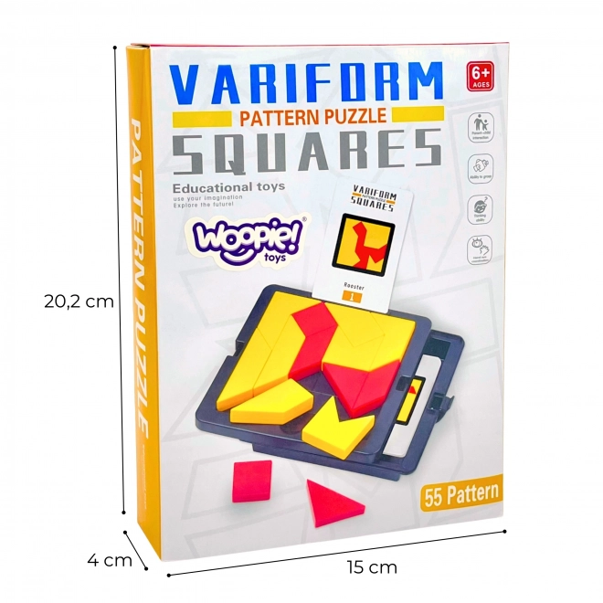 Woopie tangram logická hra kapesní trénink mozku