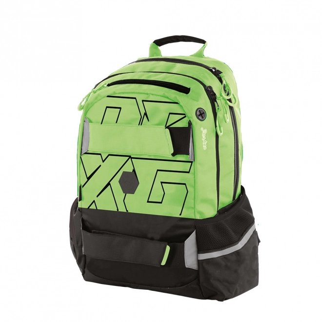 Studentský batoh OXY Sport neonově zelený