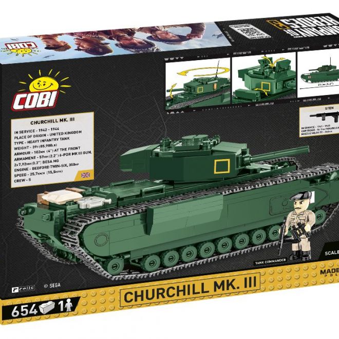 COBI 3046 COH Churchill Mk. III, 1:35, 654 k, 1 f