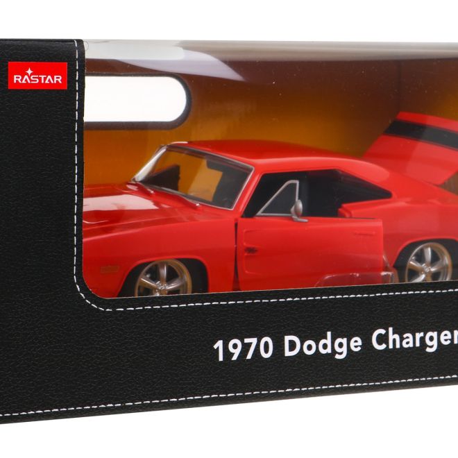 1970 Dodge Charger RT červený RASTAR model 1:16 Dálkově ovládané auto + pilot