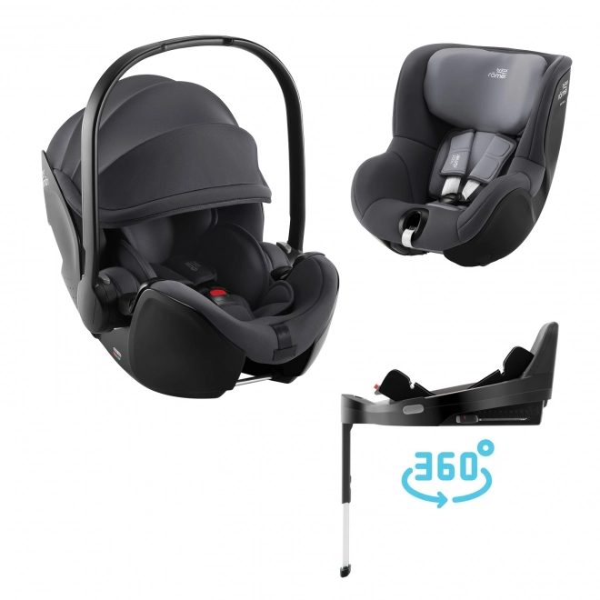 Autosedačka set Britax Römer pro miminka s Vario Base 5Z a Dualfix 5z v barvě Midnight Grey