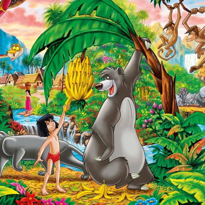 CLEMENTONI Puzzle Peter Pan a Kniha džunglí 2x60 dílků