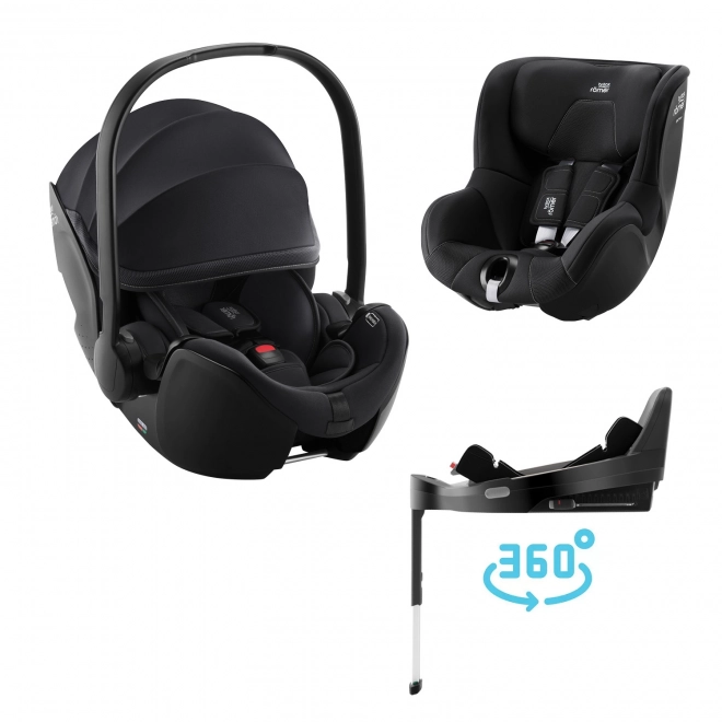 Dětské autosedačky set Britax Römer Baby-Safe Pro a Dualfix 5z, Galaxy Black