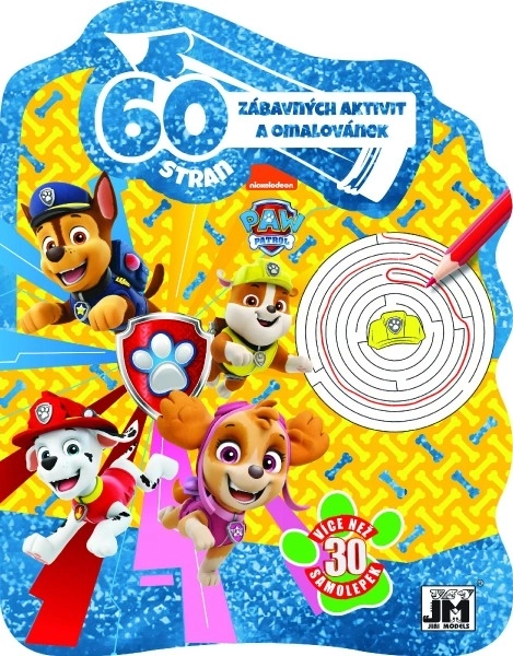 Omalovánky a aktivity se samolepkami Tlapková patrola/Paw Patrol 22x28cm