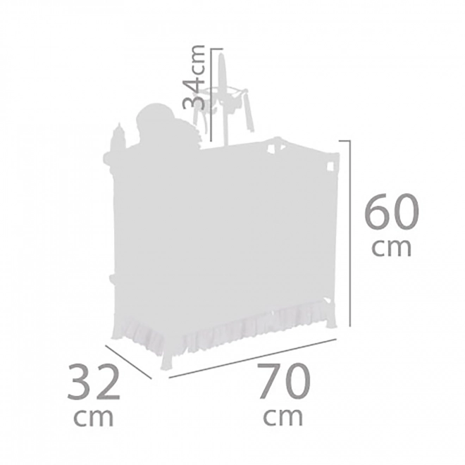 DeCuevas 53079 Skládací postýlka pro panenky s 5 funkčními doplňky KOALA 2024