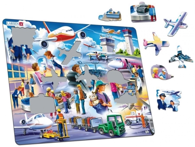 Puzzle Letiště LARSEN 42 dílků
