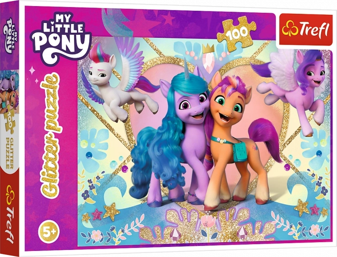 TREFL Třpytivé puzzle My Little Pony 100 dílků