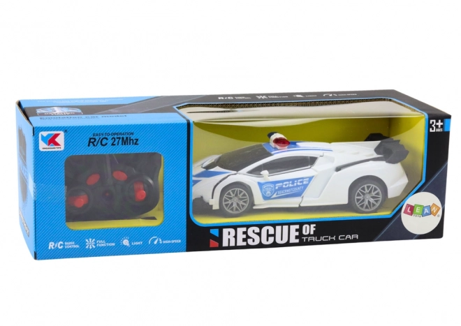 Policejní R/C auto 2v1 s robotem a světly