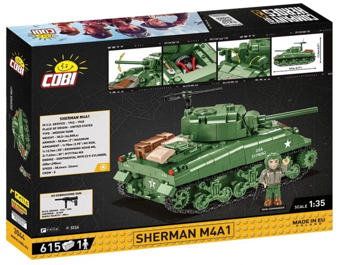 COBI 3044 COH Sherman M4A1, 1:35, 615 k, 1 f