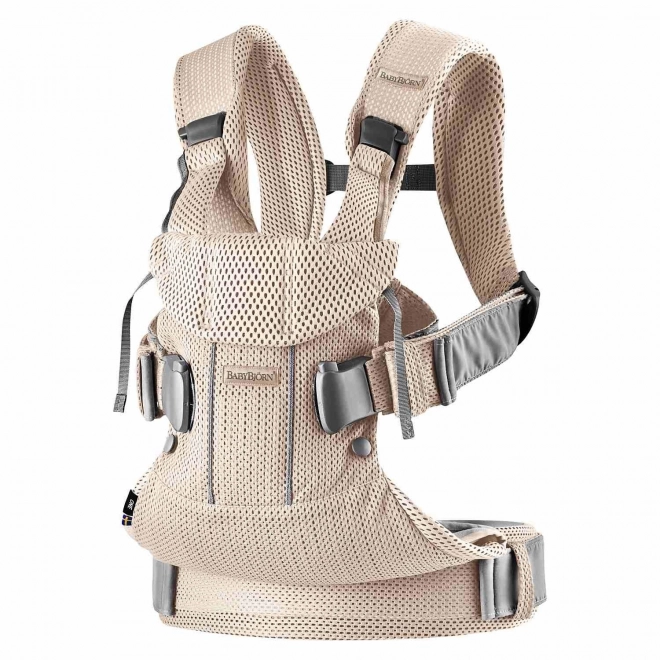 Nosítko BABYBJORN ONE AIR 3D MESH, Antracit/Leopard – Vybledlá růžová