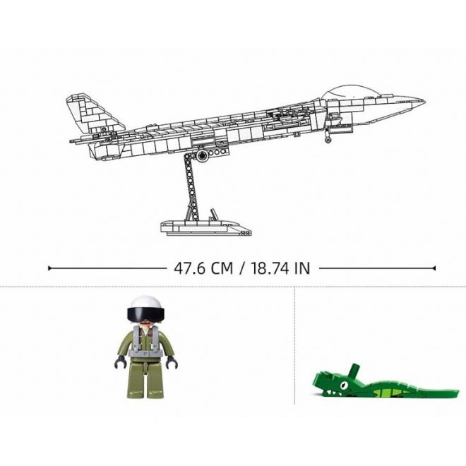 Sluban Army Model Bricks Neviditelný letoun J-20 s kovovým povlakem