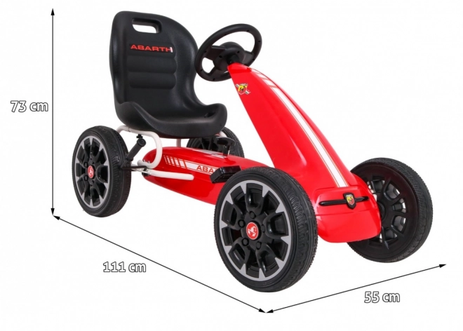 Gokart licencovaný ABARTH červený