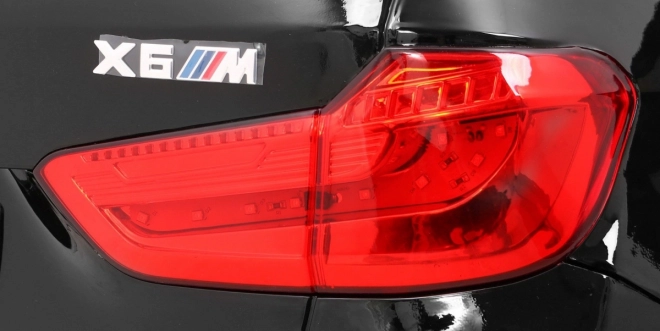 BMW X6M Elektrické dětské auto Lak černá + Dálkové ovládání + EVA + Pomalý start + Audio + LED