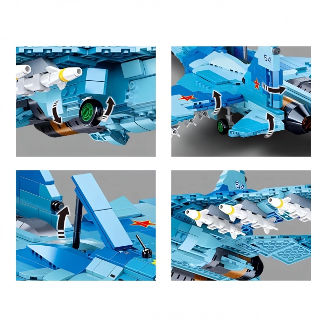 Sluban Model Bricks M38-B0985 Stíhací letoun Su-27 2v1