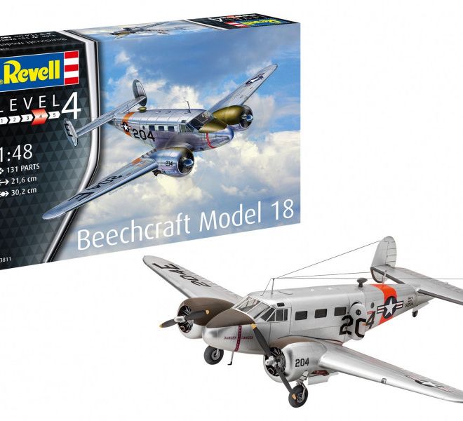 Plastikový model letadla Beechcraft model 18 1/48