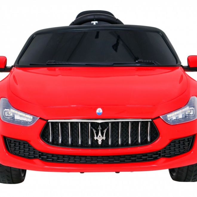 Maserati Ghibli baterie pro děti Červená + Dálkové ovládání + Pomalý start + EVA + MP3 USB + LED dioda
