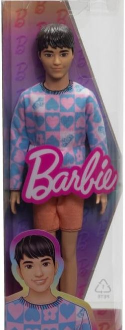 Panenka Barbie Stylový Ken, mikina se srdíčky