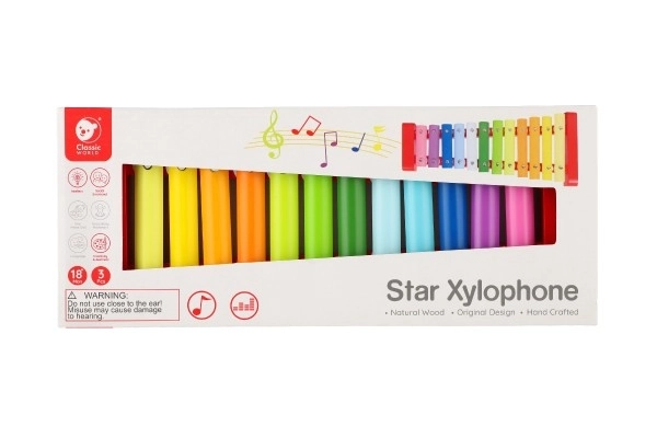 Dřevěný xylofon pro děti 36 cm