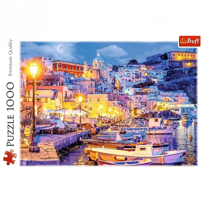 Puzzle 1000 prvků Ostrov Procida v noci Itálie