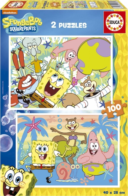 EDUCA Puzzle Sponge Bob 2x100 dílků