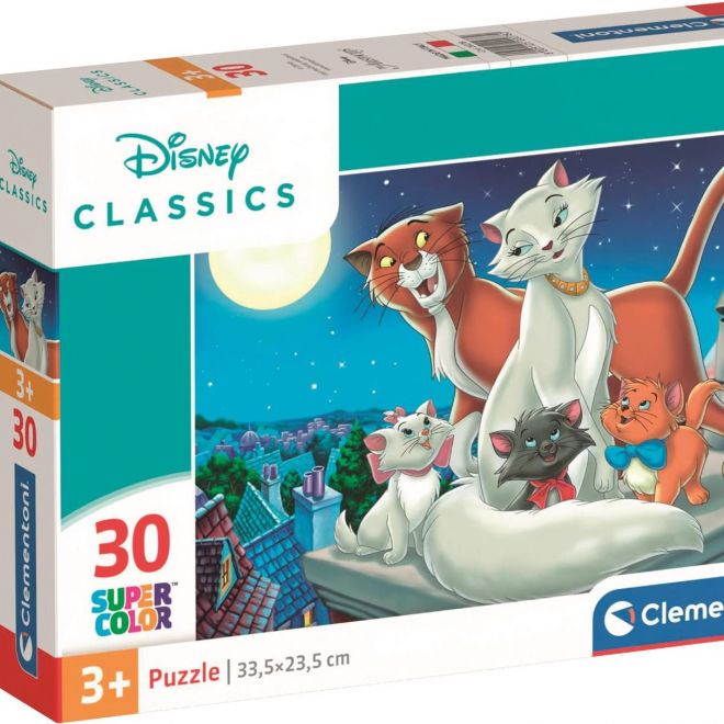 CLEMENTONI Puzzle Disney klasika: Aristokočky 30 dílků