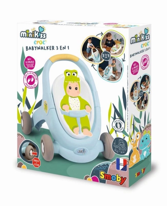 Smoby Minikiss Baby Walker chodítko 3v1