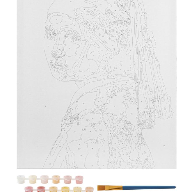 Malování podle čísel na plátno Dívka s perlou 40x50 cm