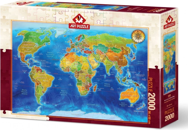 ART PUZZLE Puzzle Politická mapa světa 2000 dílků