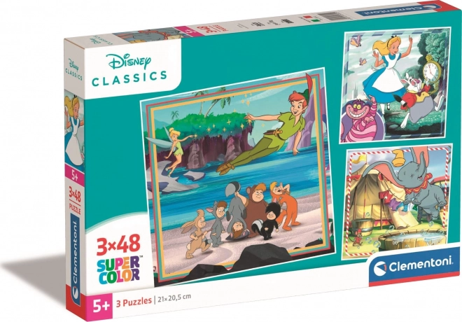 CLEMENTONI Puzzle Disney klasika 3x48 dílků