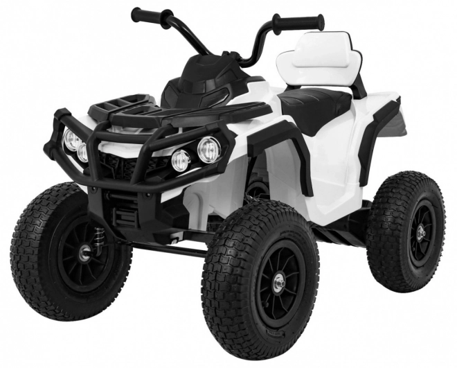 Dětská baterie ATV Air Quad White + nafukovací kola + rádio MP3 + startování zdarma