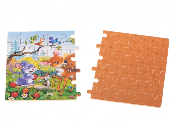 Dětské puzzle s čísly - srnky