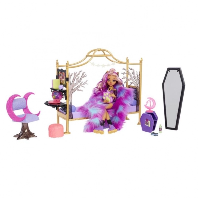 Nábytek do ložnice Monster High Clawdeen Wolf s doplňky