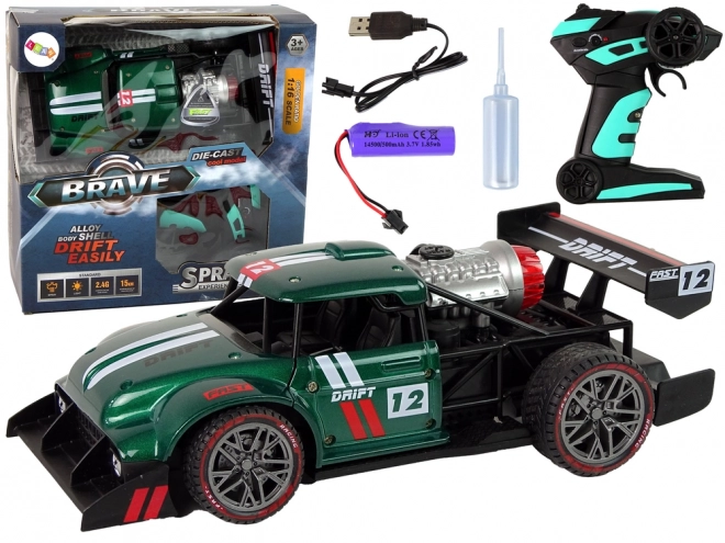 Dálkově ovládané sportovní auto R/C 1:16 Zelená pára