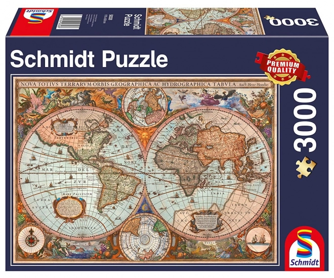 Historická mapa světa puzzle 3000 dílků