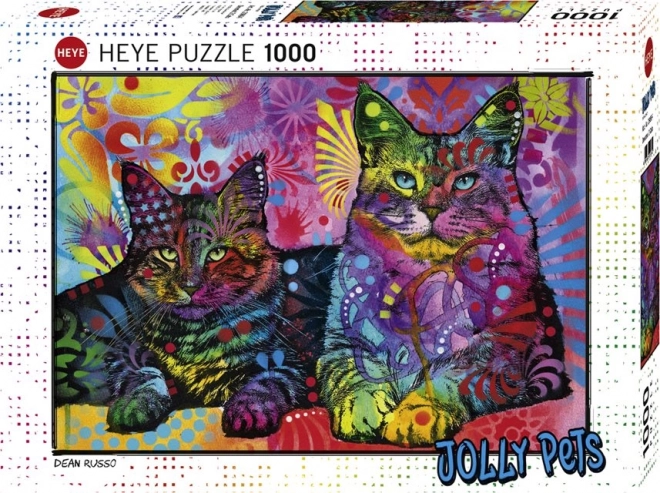 Puzzle 1000 dílků - Dva kočky