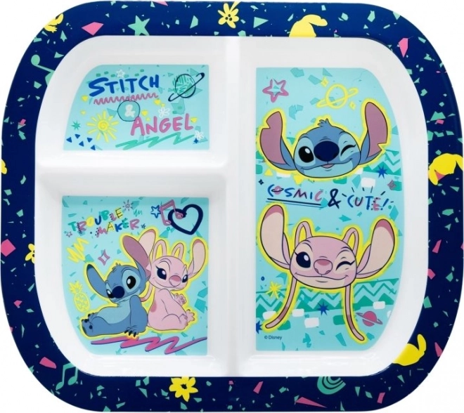 Dětský obdélníkový talíř s motivem Stitch