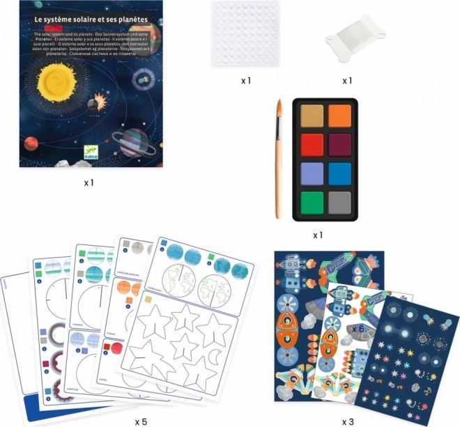 DJECO DIY Závěsná dekorace Sluneční soustava