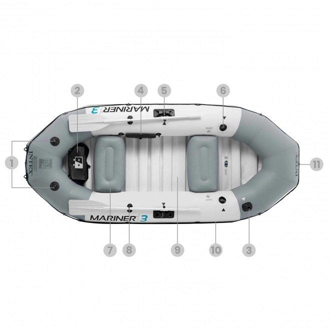 Intex nafukovací člun Mariner 3 pro 3 osoby