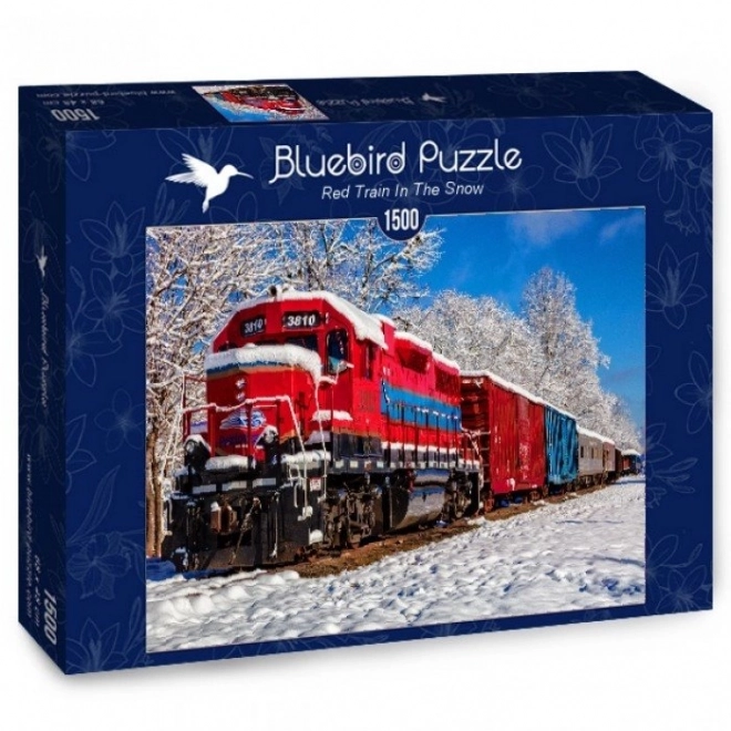 Puzzle Vlak v zimě