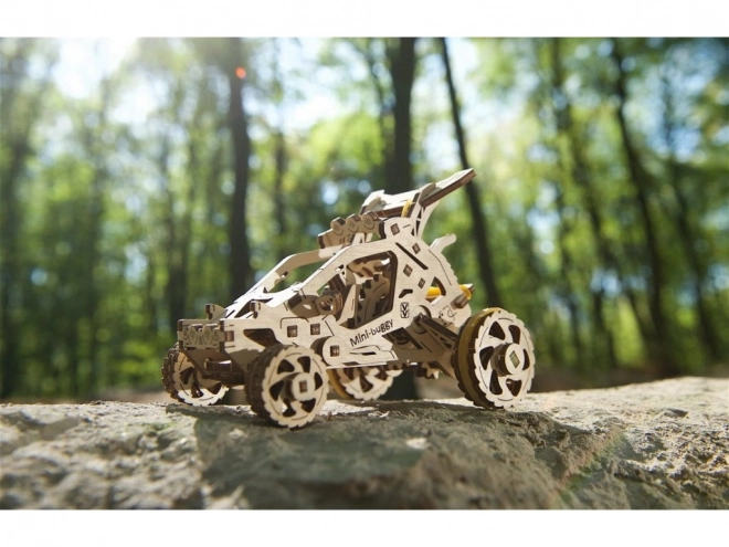 Ugears 3D dřevěné mechanické puzzle Mini bugina