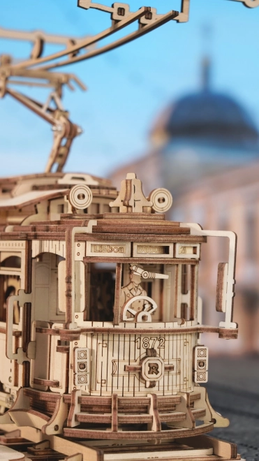 RoboTime 3D dřevěné mechanické puzzle Tramvaj