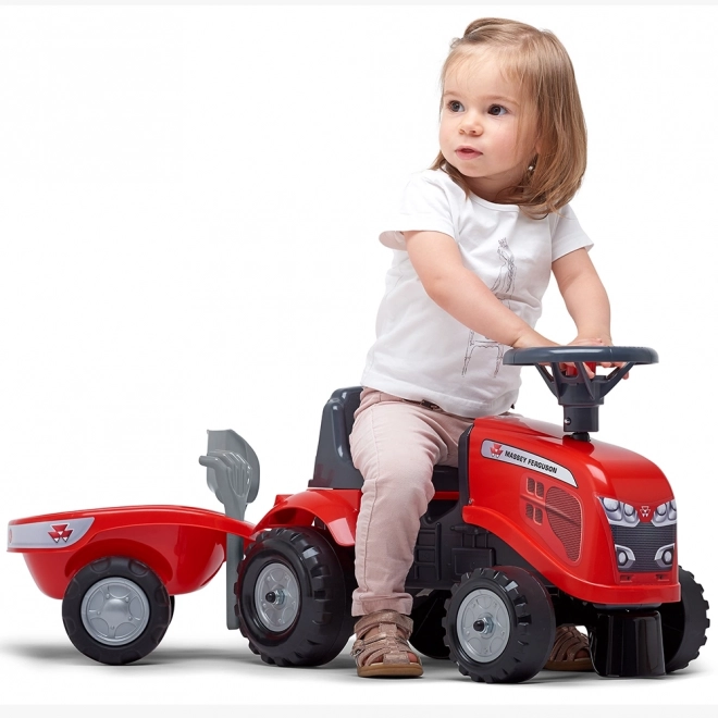 Odstrkovadlo traktor Massey Ferguson červené s volantem a va