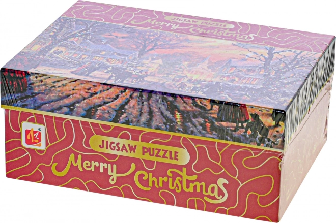 Puzzle Merry Christmas: Zasněžená ulice 468 dílků