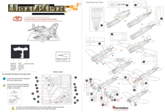 METAL EARTH 3D puzzle Letoun F4U Corsair